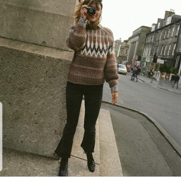 Mango Wool Blend Jacquard Sweater - Picture 2 of 8